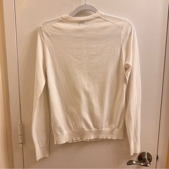 J Crew Classic Cotton Cardigan in White Size Small - Picture 4 of 4